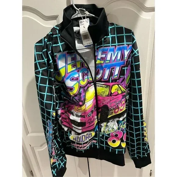 Adidas Jeremy Scott NASCAR Track Jacket Men Size Large
